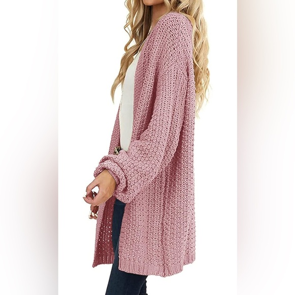 Women's Open Front Chunky Knit Sweater Cardigan NWT - Picture 6 of 7